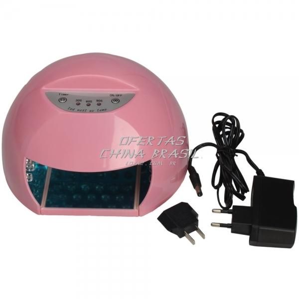 Secador de Unhas LED 12W - Rosa - Redondo