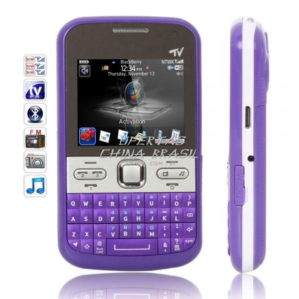 Celular Qwerty Três Chips c/ TV