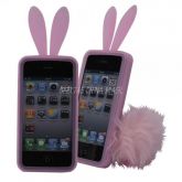 Case de silicone Coelho para iPhone 4 Rosa