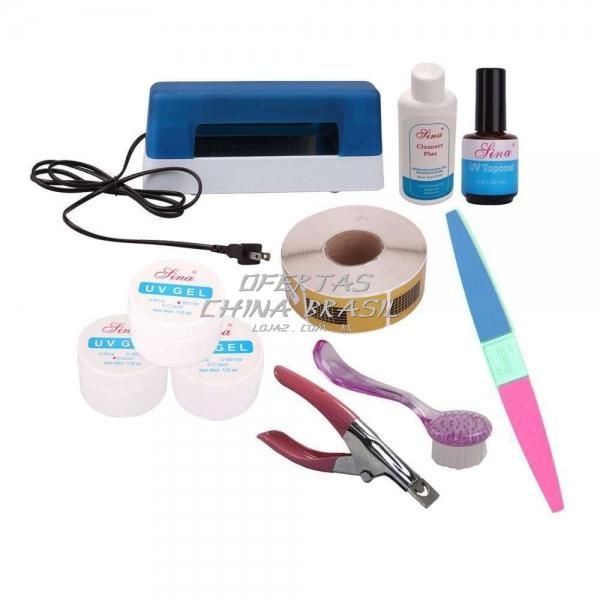 Kit Básico p/ Unhas em Gel com Secador UV
