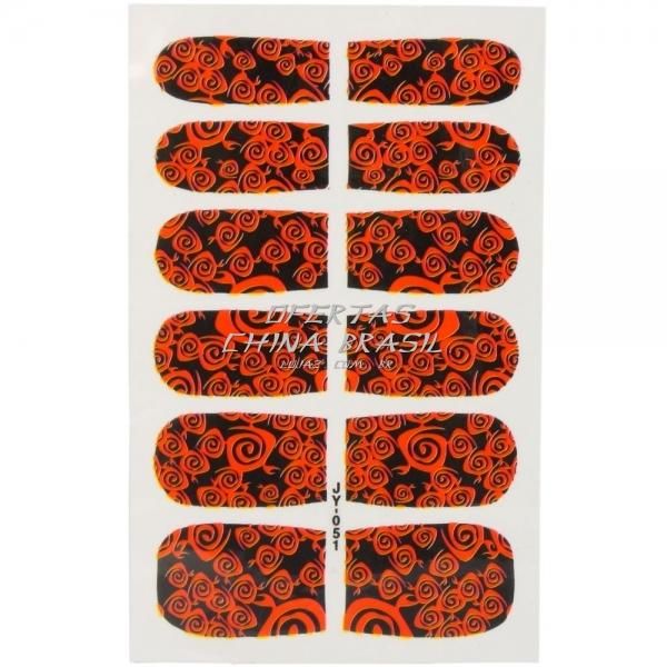 Adesivo para Unhas - Rosas Estilizadas