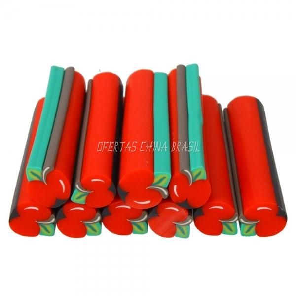 10 Bastões de Fimo 3D - Maçã